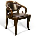 Ganesha chair teak leather
