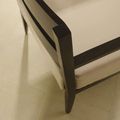 Tapered legs mahogany easy chair backrest detail