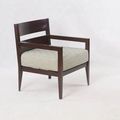 Tapered legs mahogany easy chair brown paint