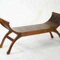 Kartini teak bench dark brown woodstain