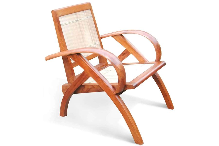 Teak bamboo becak chair
