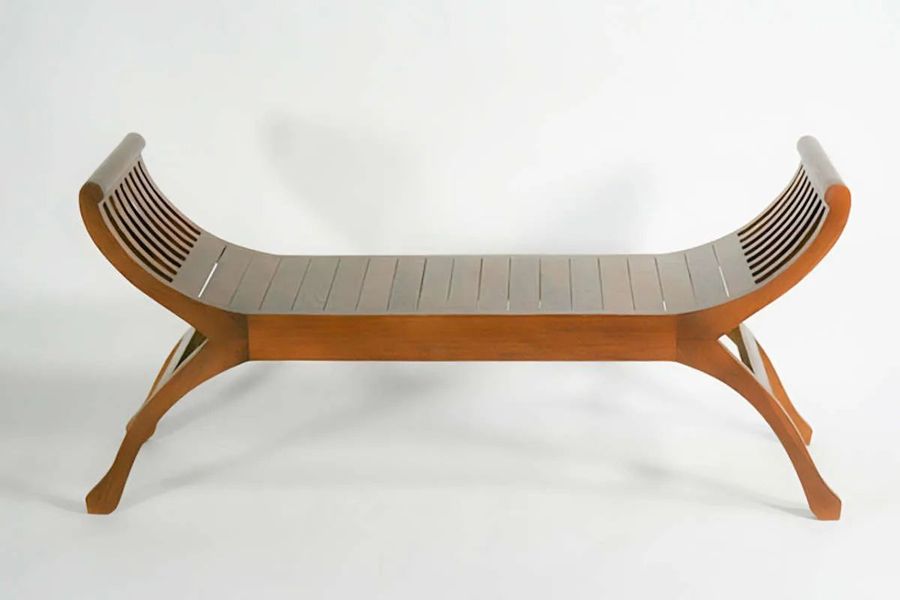 Kartini teak bench light brown woodstain