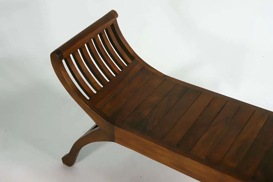 Kartini teak bench wood seat detail