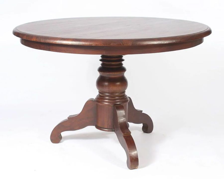 Indonesian teak pedestal table