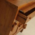 The drawer and top tray of the lombok bedside pulled out
