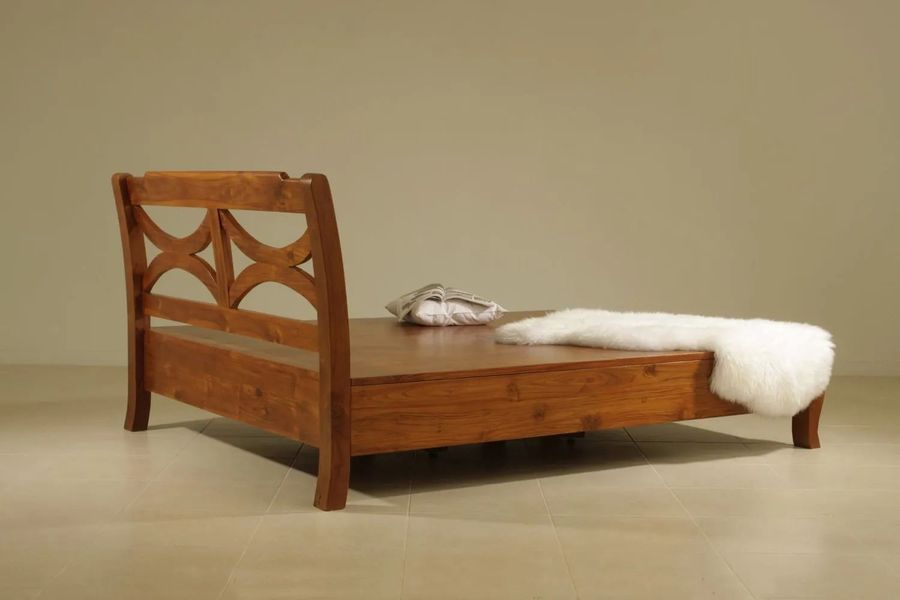 Samurai platform bed solid wood mattress base