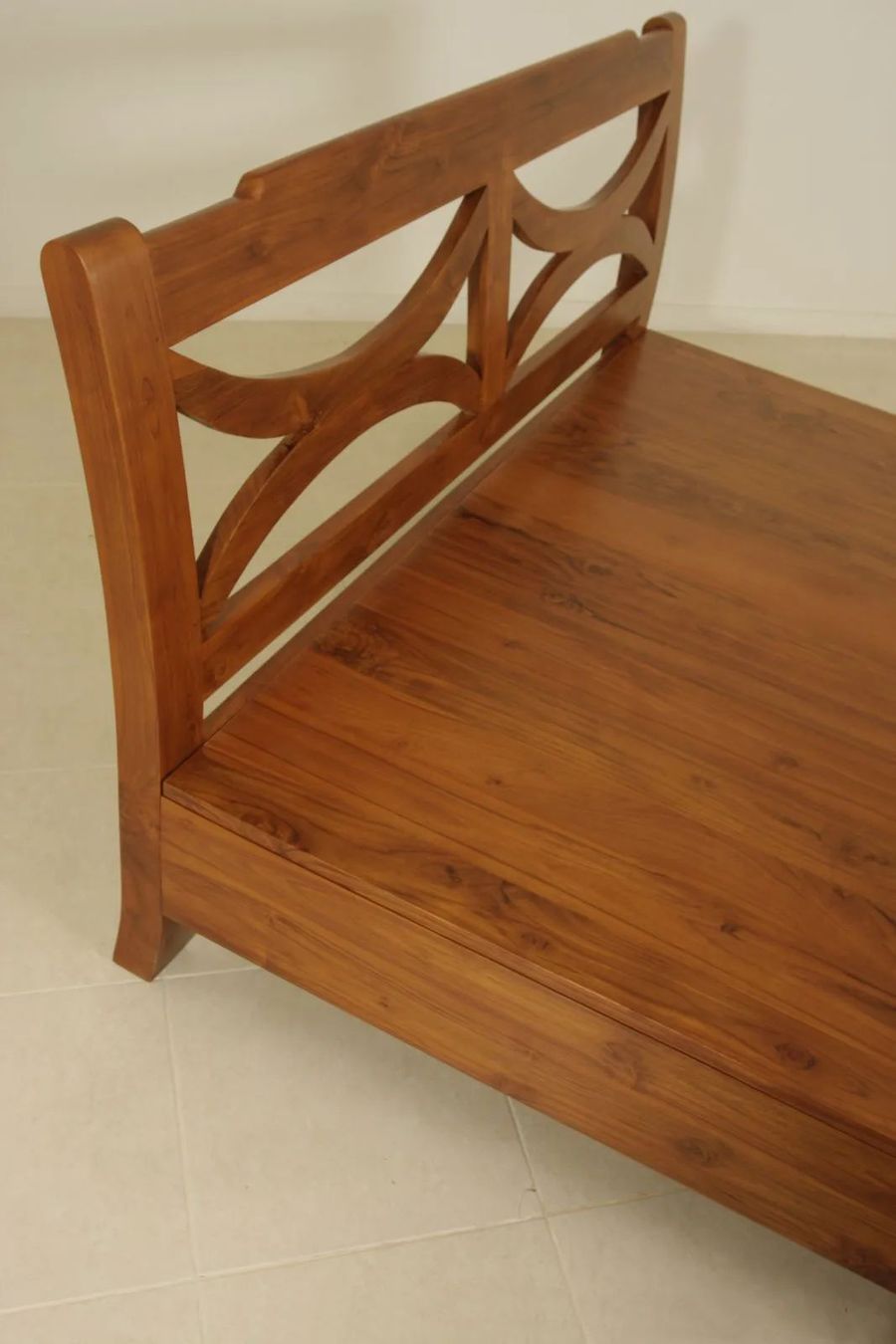 Samurai platform bed headboard detail