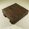 Drift wood natural distressed coffee table top detail