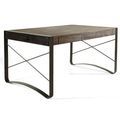 Reclaimed teak desk dark walnut finishes