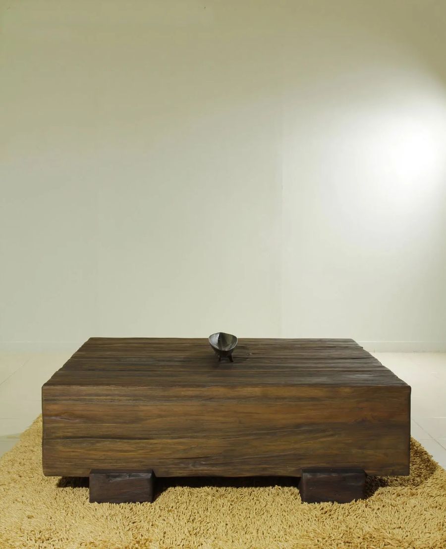 Drift wood natural distressed coffee table small size