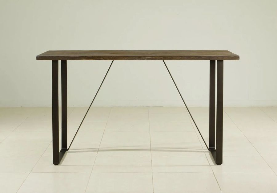 Reclaimed wood top console table