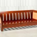 Teak sofa 3 seat frame detail