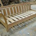 Solid wood slats seats