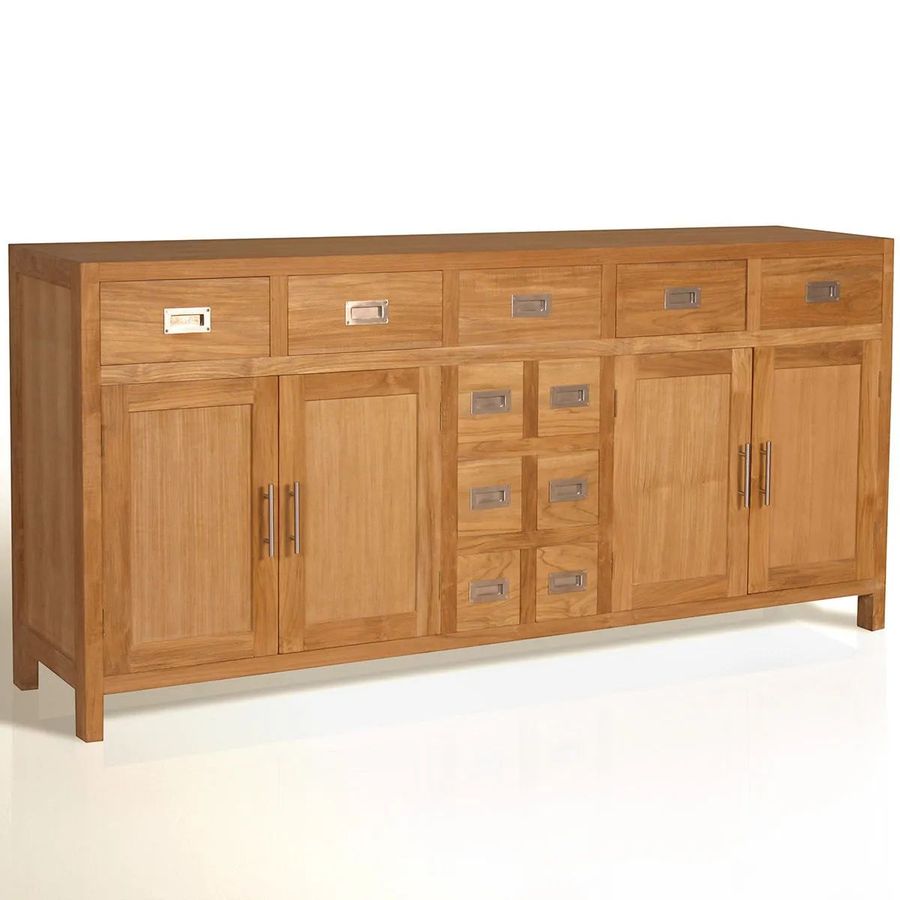 Teak wood sideboard 10 drawers