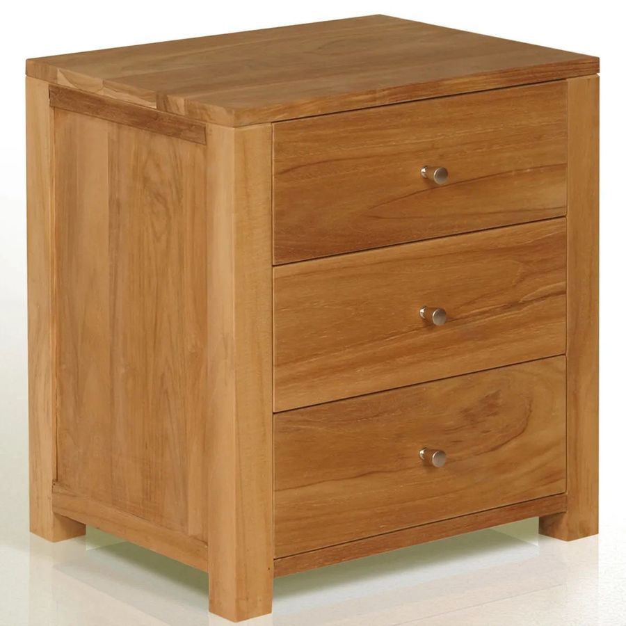 Teak wood chest of 3 drawers