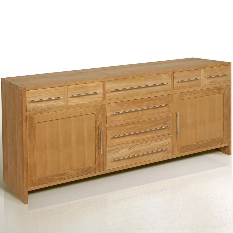 Teak buffet 7 drawers 2 doors