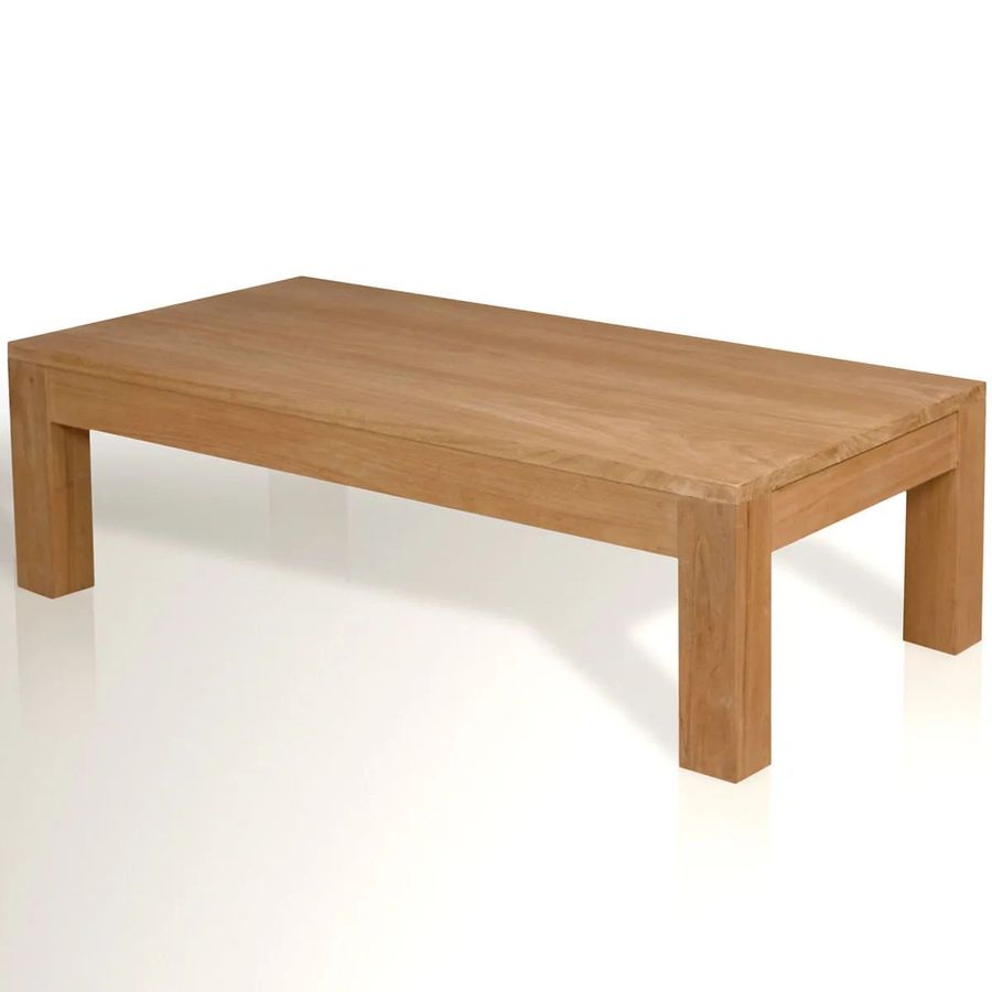 Teak wood coffee table simple 4 legs