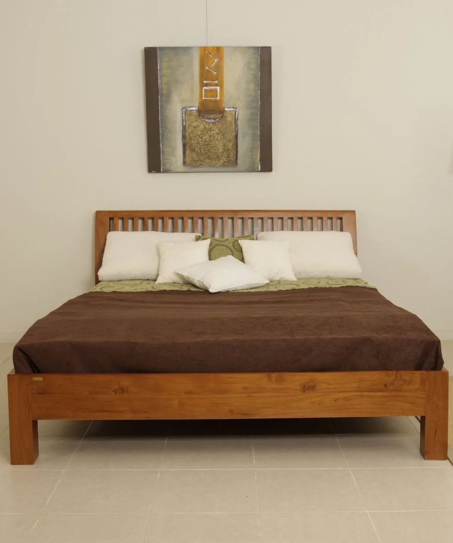 Mission bed curved headboard single mattress