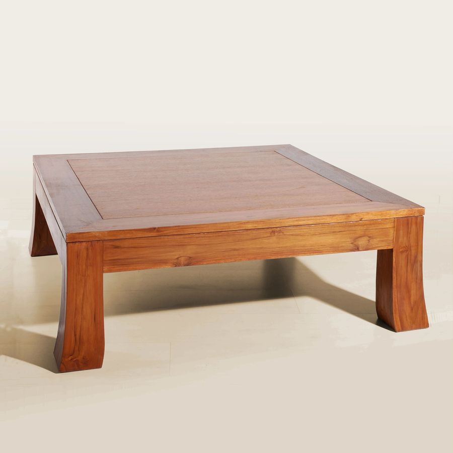 Teak wood altar center table light brown