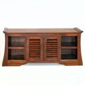 Front detail of the Japanese tv stand 2 sliding doors