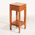 Ming high side table finished with candy yellow wood stain