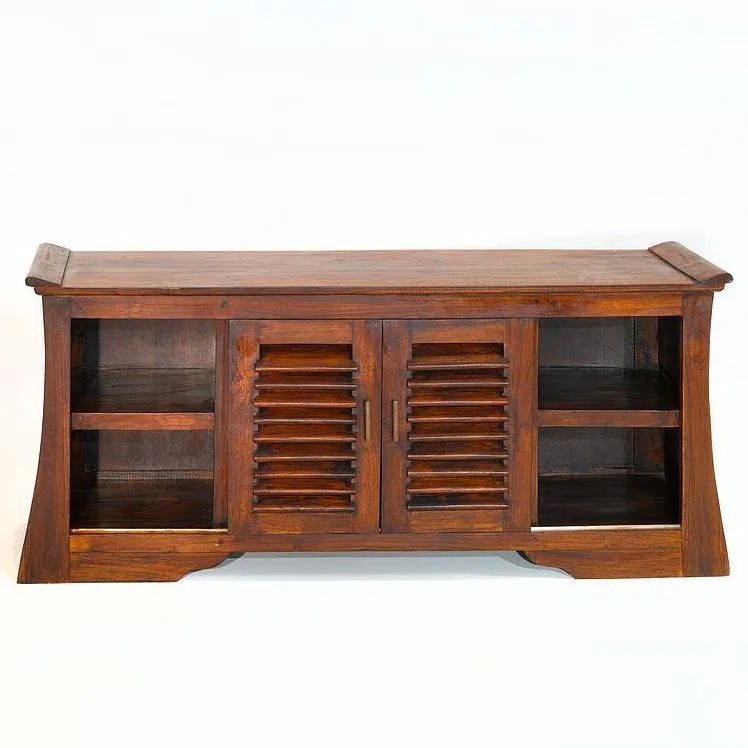 Front detail of the Japanese tv stand 2 sliding doors