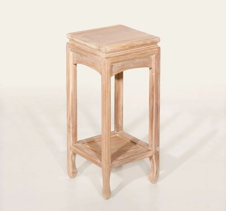Whitewashed Ming side table