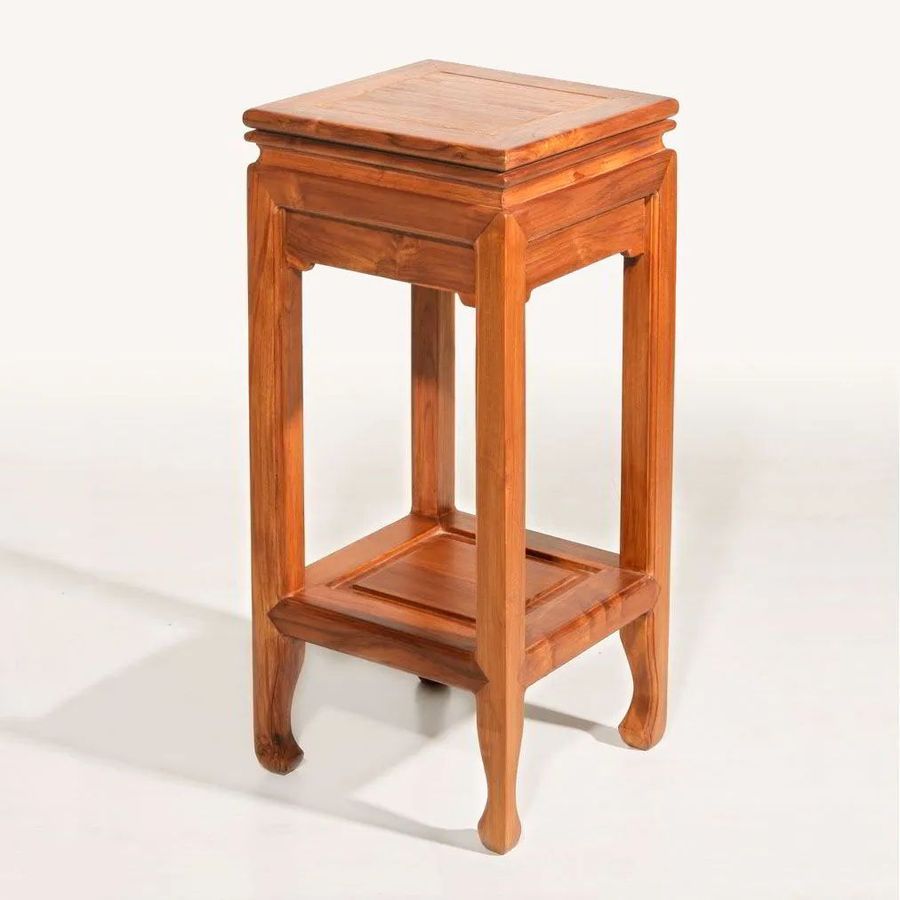 Ming high side table finished with candy yellow wood stain