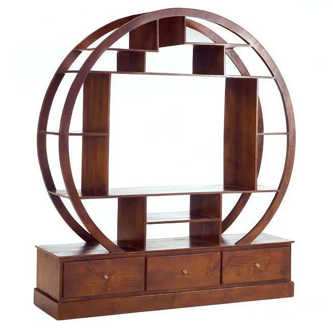 Round shelving unit 3 drawers base