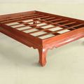Opium low bedframe made of teak wood