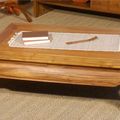 Opium coffee table teak wood set