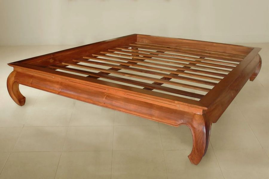 Opium low bedframe king size mattress