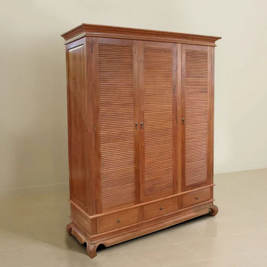 Opium wardrobe reeded 3 doors