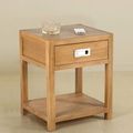 Teak wood plain bedside 1 drawer 
