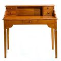 Front detail of Plain desk teak wood