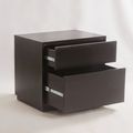 Plain bedside 2 drawers pulled out