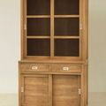Reclaimed teak cabinet and hutch