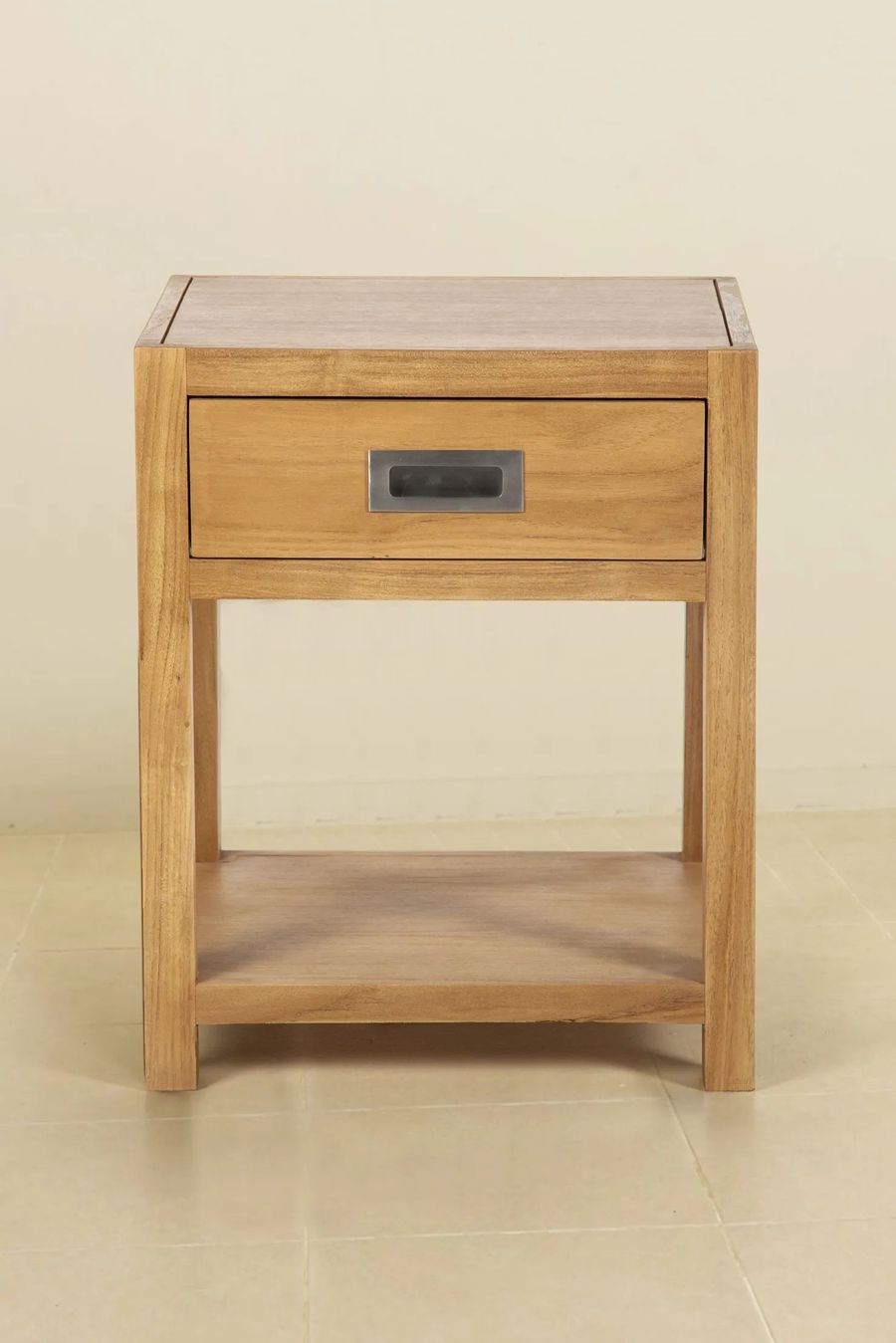 Front view of the Plain bedside 1 drawer 