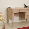 Colonial plantation small desk whitewashed finish