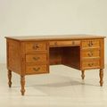 Colonial bureau in candy brown finish