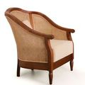 Plantation club chair rattan sides