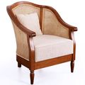 Plantation chair mindi wood and rattan 