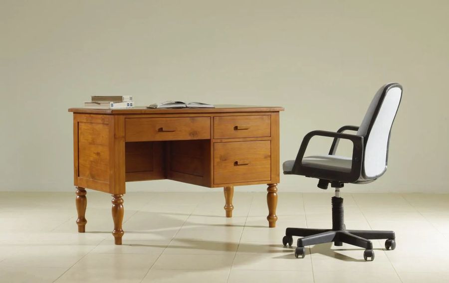 Colonial plantation small desk candy yellow wood stain finishes