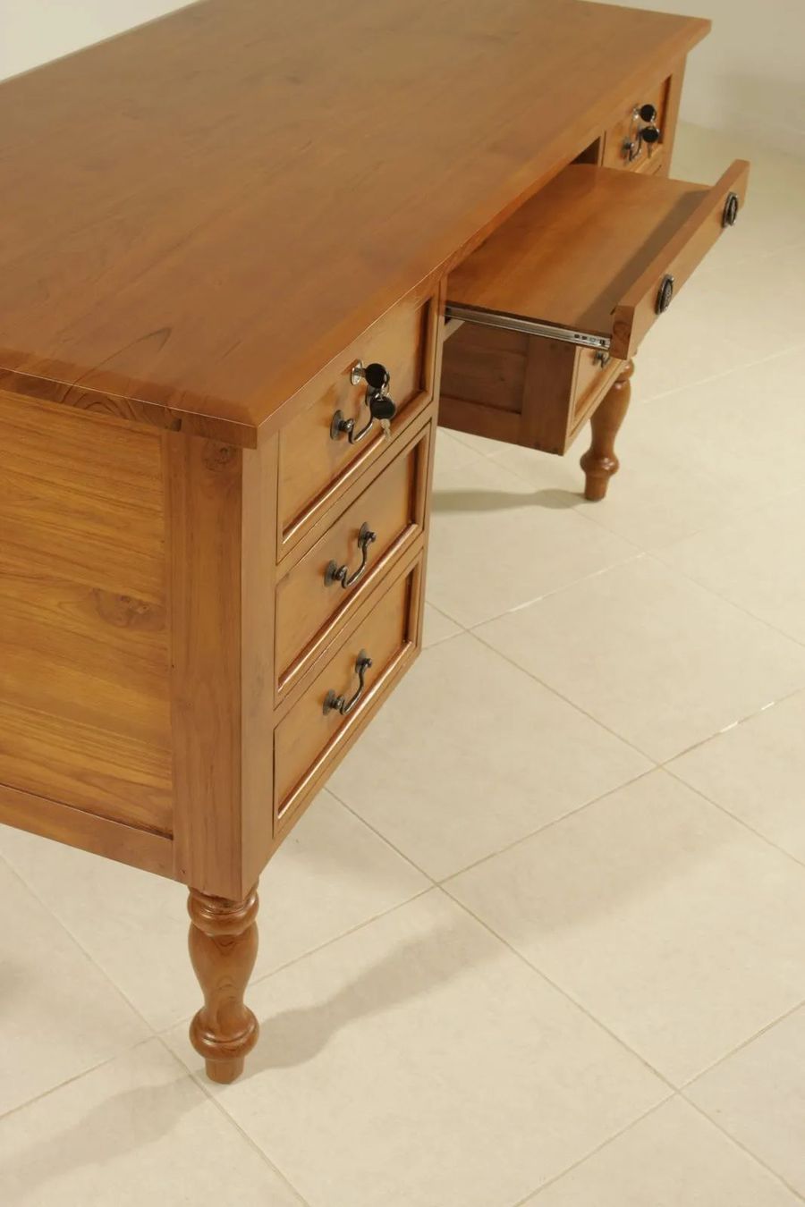 Colonial bureau tray pulled out