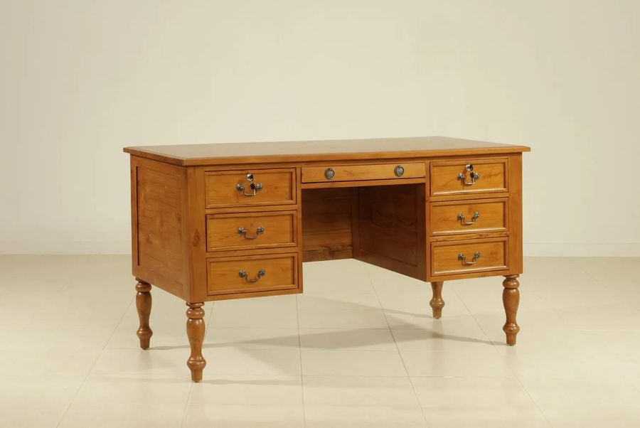 Colonial bureau in candy brown finish