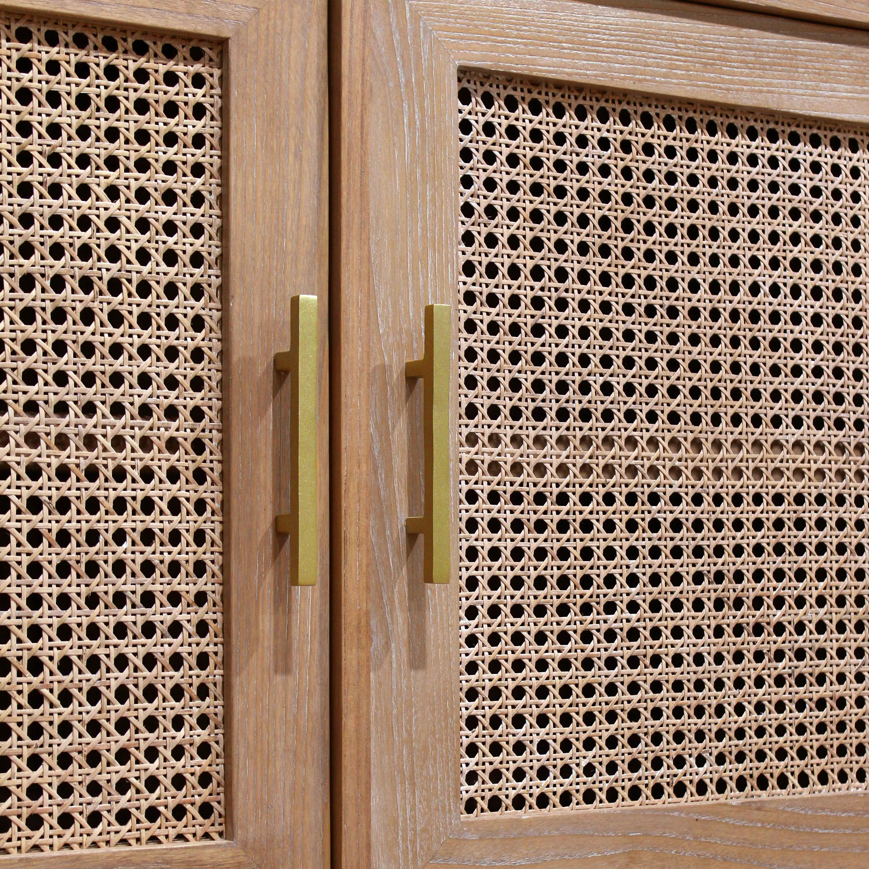 The rattan wicker details ont the buffet rattan