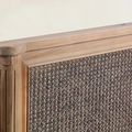 Rattan wicker detail on the headboard of reclaimed wood  Louis XVI Bed