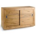Teak wood buffet 2 sliding doors