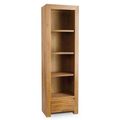 Teak wood slim shelving unit