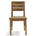 Reclaimed teak slats backrest chair front view